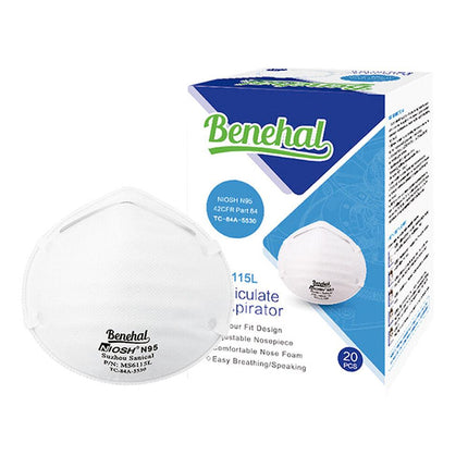 Respirator Benehal N95 6115L - Box 20 Masks - Inspira Nutritionals