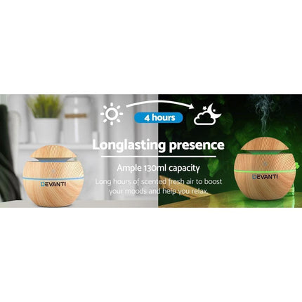 Devanti Aromatherapy Diffuser LED Light 130ml - Inspira Nutritionals
