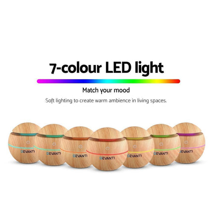 Devanti Aromatherapy Diffuser LED Light 130ml - Inspira Nutritionals