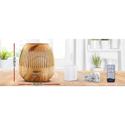 Devanti Aromatherapy Diffuser Aroma Essential Oils Air Humidifier LED Light 400ml - Inspira Nutritionals