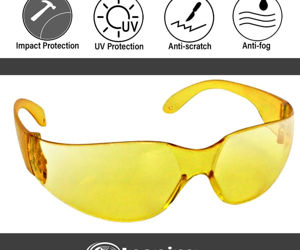 Safety Glasses Amber or Yellow Tint – Inspira Nutritionals