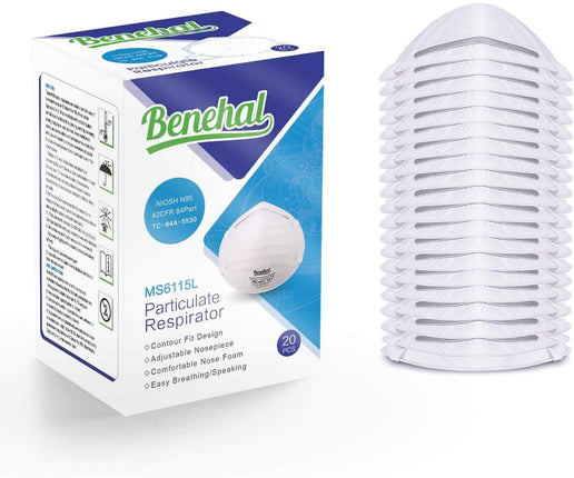 Respirator Benehal N95 6115L - Box 20 Masks - Inspira Nutritionals